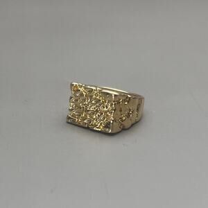Y2K Vintage Gold Foil Ring – Size 7.5, Unisex, Brand New